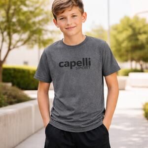 Capelli Sport Boys XL Gray Logo T-Shirt Youth Athletic Tee